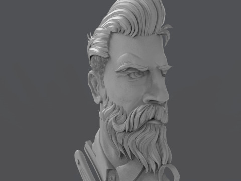 Hairdresser Emblem Modelo de impresión 3D