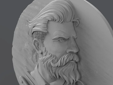 Hairdresser Emblem 3D Print Model