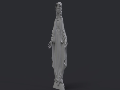 Virgin Mary Bas Relief 3D Принт Модель