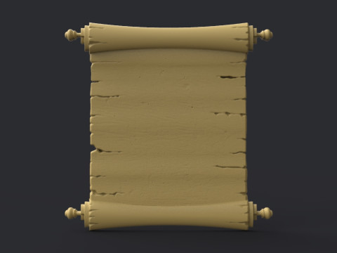 Parchment wooden scroll Modelo de impresión 3D