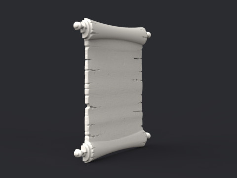 Parchment wooden scroll 3D Print Model