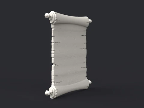 Parchment wooden scroll 3D Print Model