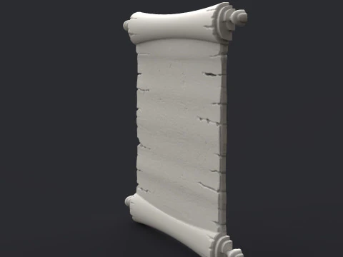Parchment wooden scroll 3D Print Model