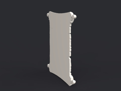 Parchment wooden scroll 3D Print Model