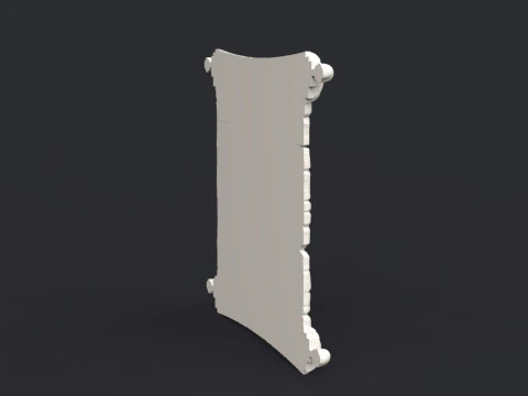 Parchment wooden scroll 3D Print Model