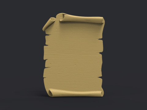 Parchment wooden scroll Modelo de impresión 3D