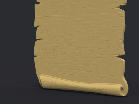 Parchment wooden scroll 3D Baskı Modeli