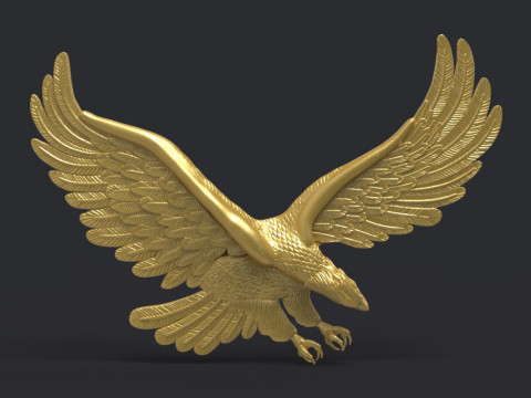 Eagle Bas Relief 3Dプリントモデル