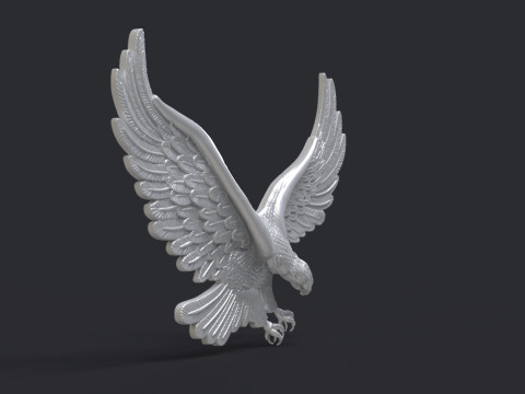 Eagle Bas Relief 3Dプリントモデル