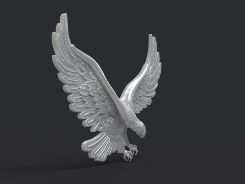 Eagle Bas Relief 3D Print Model
