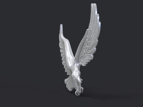 Eagle Bas Relief 3D Print Model