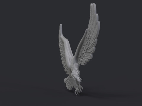 Eagle Bas Relief 3Dプリントモデル