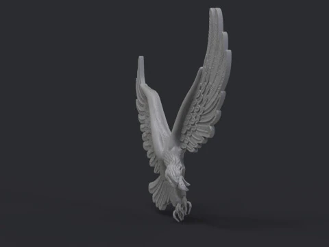 Eagle Bas Relief 3D Print Model