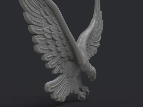 Eagle Bas Relief 3D Print Model