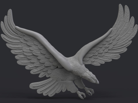 Eagle Bas Relief 3Dプリントモデル