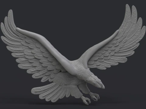 Eagle Bas Relief 3D Print Model