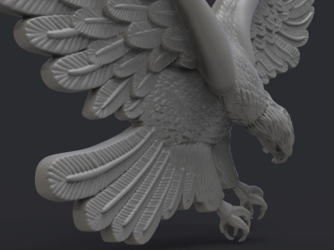 Eagle Bas Relief 3Dプリントモデル