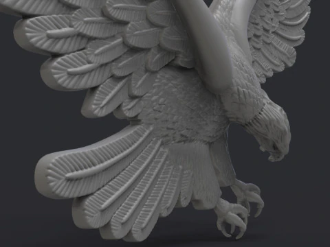 Eagle Bas Relief 3D Print Model