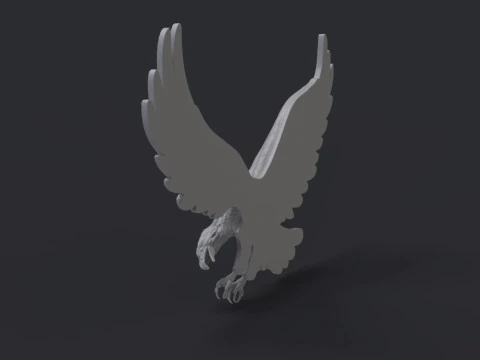 Eagle Bas Relief 3D Print Model