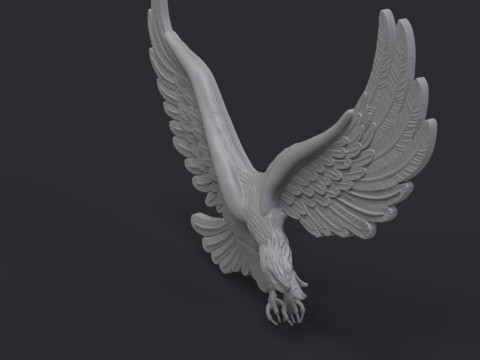 Eagle Bas Relief 3Dプリントモデル