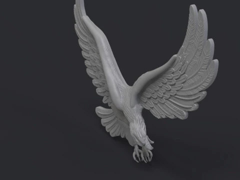 Eagle Bas Relief 3D Print Model