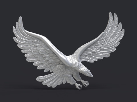 Eagle Bas Relief 3Dプリントモデル