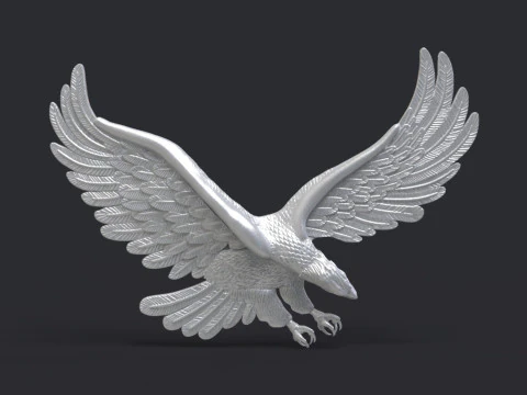 Eagle Bas Relief 3D Print Model