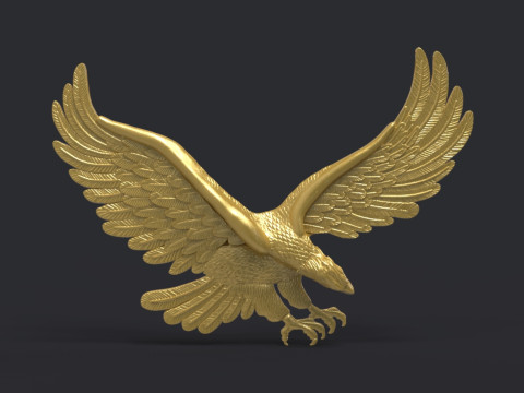 Eagle Bas Relief 3Dプリントモデル