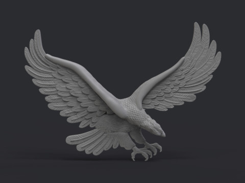 Eagle Bas Relief 3D Druckmodell
