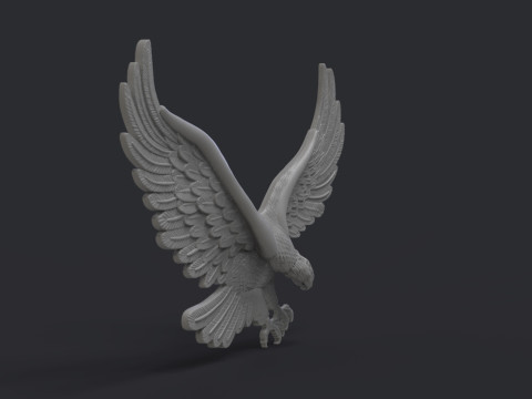 Eagle Bas Relief 3D Druckmodell