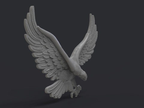 Eagle Bas Relief 3D Druckmodell