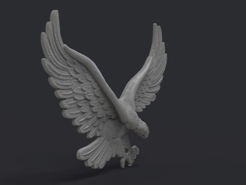 Eagle Bas Relief 3D Print Model