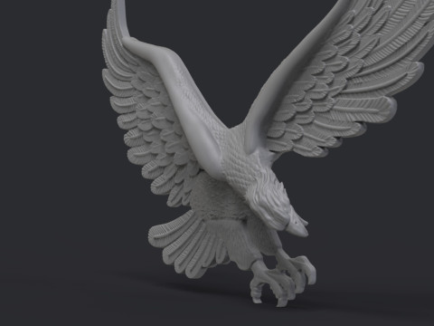 Eagle Bas Relief 3D Druckmodell