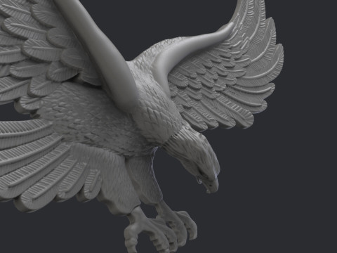 Eagle Bas Relief 3D Druckmodell