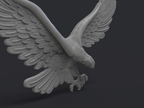 Eagle Bas Relief 3D Druckmodell