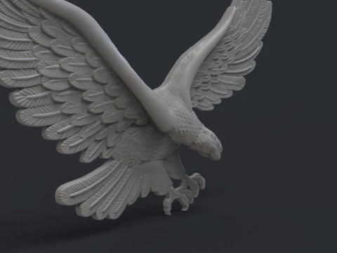Eagle Bas Relief 3D Print Model