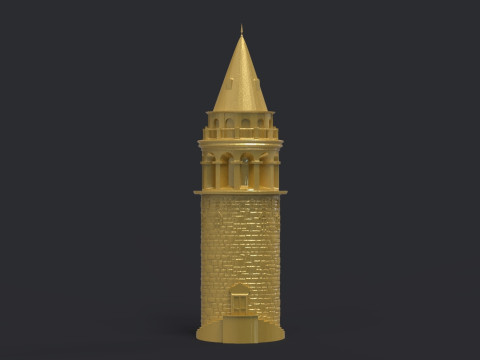Galata Tower Bas Relief 3Dプリントモデル