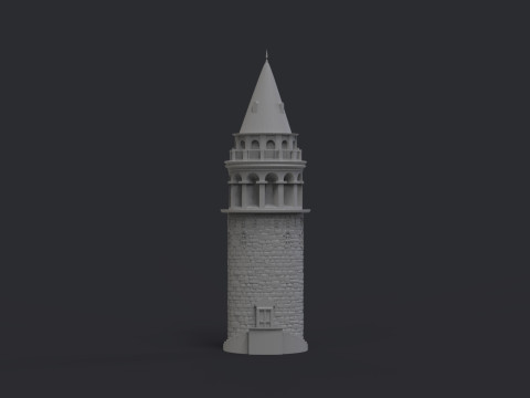 Galata Tower Bas Relief 3D 打印模型
