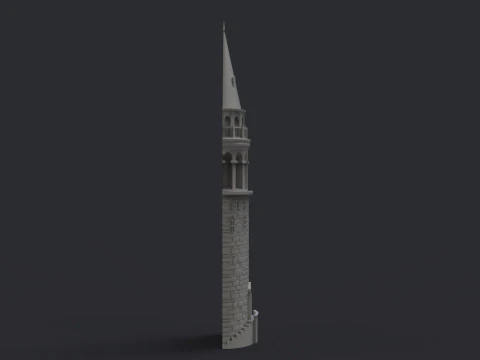 Galata Tower Bas Relief 3D Print Model