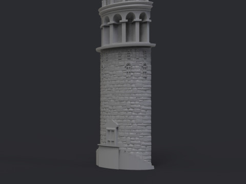 Galata Tower Bas Relief 3D 打印模型