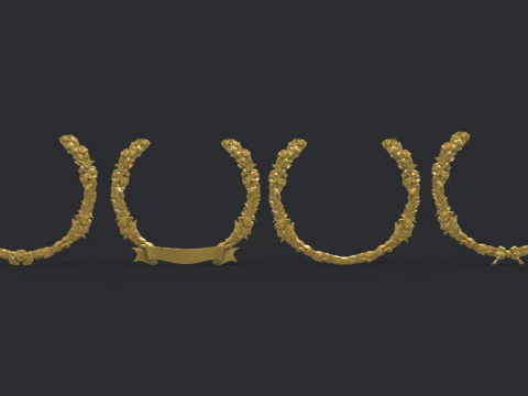 장미 화환 세트 3D 프린트 모델