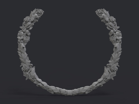 Roses Wreaths Set 3D 打印模型