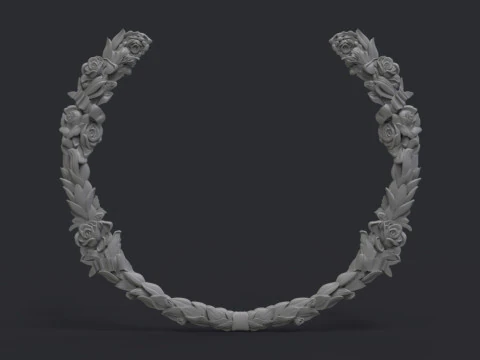 Roses Wreaths Set 3D Print Model