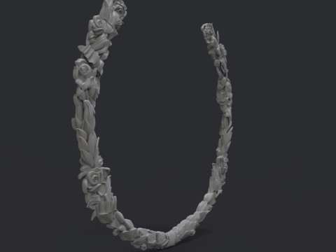 Roses Wreaths Set 3D 打印模型