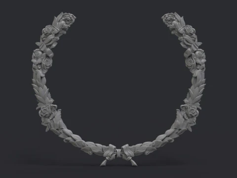 Roses Wreaths Set 3D Print Model