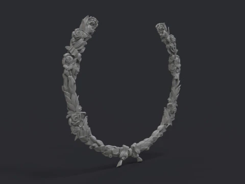 Roses Wreaths Set 3D Print Model