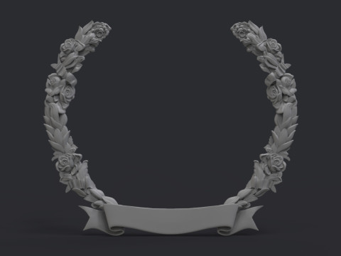 Roses Wreaths Set 3D 打印模型