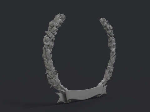 Roses Wreaths Set 3D Print Model