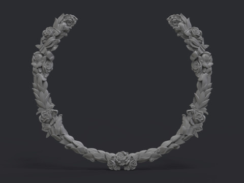 Roses Wreaths Set 3D 打印模型