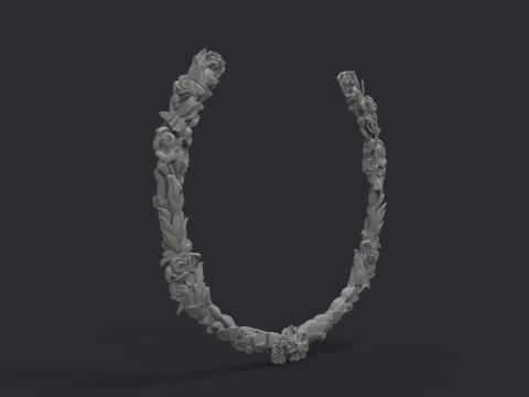 Roses Wreaths Set 3D Print Model